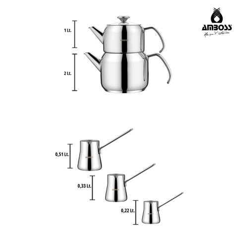17 Parça Astral Cool İndüksiyon Uyumlu Paslanmaz Çelik Tencere & Sahan Çeyiz Seti