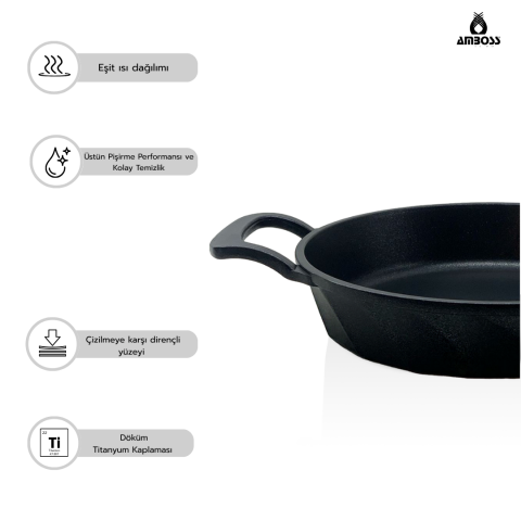 4 Parça Süper İkili Döküm Tava Sahan Seti