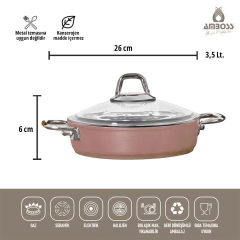 Lunara 13 Parça Granit Tencere Tava Seti & Paslanmaz Çelik Saklama Kabı