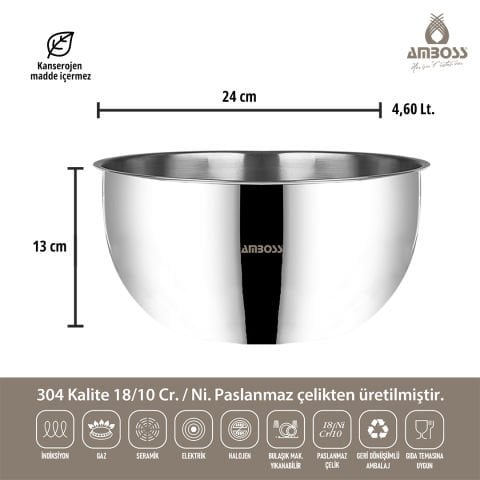 Mixkeep 9 Parça Paslanmaz Çelik Karıştırma Kabı & Çelik Saklama Kabı
