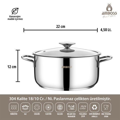 Cool 10 Parça İndüksiyon Uyumlu Paslanmaz Çelik Tencere Seti