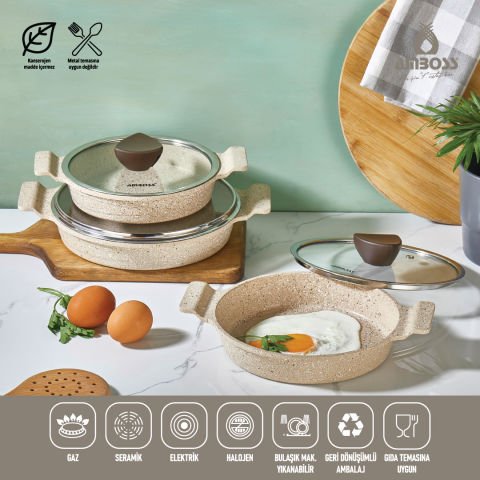 Amboss 9 Parça Lidya Tencere Sahan Seti