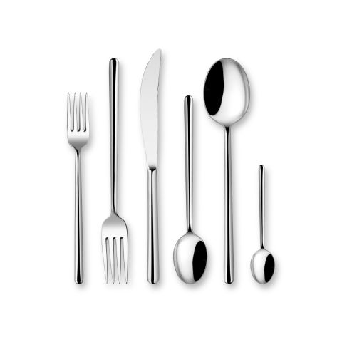 Amboss Pearl 72 Parça 12 Kişilik Paslanmaz Çelik Çatal Kaşık Bıçak Seti - Gümüş