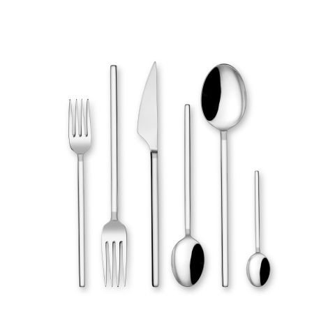 Amboss Dıamond 72 Parça 12 Kişilik Paslanmaz Çelik Çatal Kaşık Bıçak Seti - Gümüş