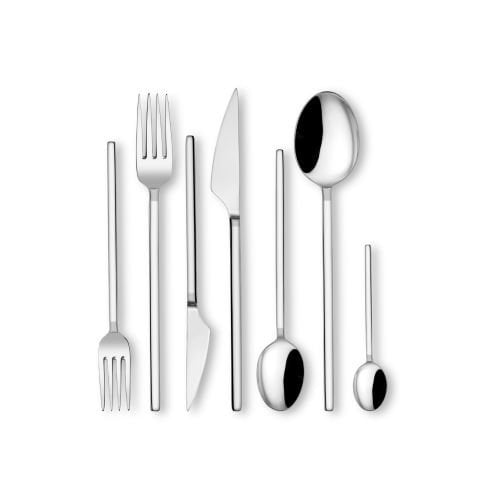 Amboss Dıamond 84 Parça 12 Kişilik Paslanmaz Çelik Çatal Kaşık Bıçak Seti - Gümüş