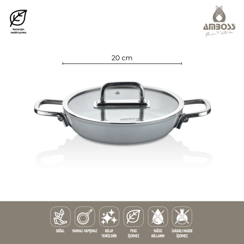 Sera Nova 13 Parça Seramik Tencere Tava Sahan Seti Gri