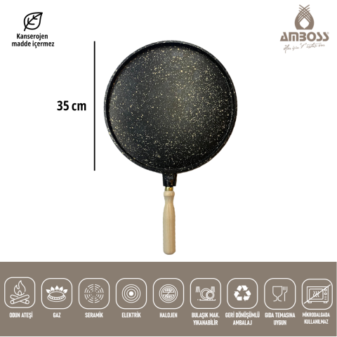 Olivin Döküm Granit Pizza Gözleme Tavası