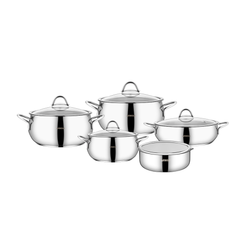 Amboss 10 Parça Cook SteelBox Paslanmaz Çelik Tencere ve Saklama Kabı Seti