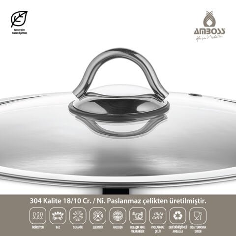 Amboss 10 Parça Cook SteelBox Paslanmaz Çelik Tencere ve Saklama Kabı Seti
