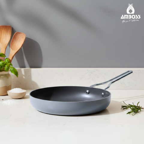 Amboss Sera Nova Yanmaz Yapışmaz Seramik Tava 28 cm – Gri