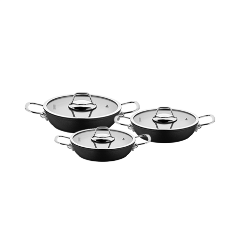 Amboss Dark 6 Parça Yanmaz Yapışmaz Titanyum Kaplama Sahan Seti