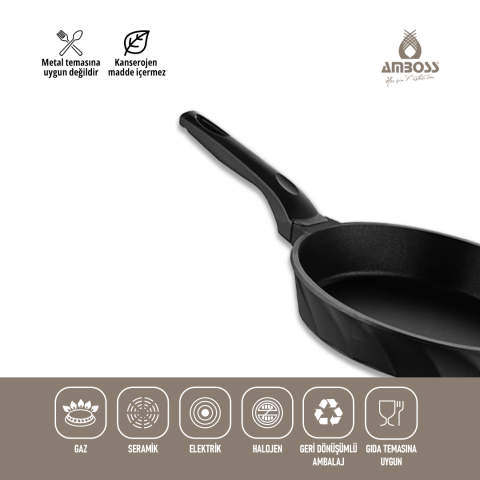 Amboss Vento Döküm Titanyum Kaplama Tava 18x5 cm