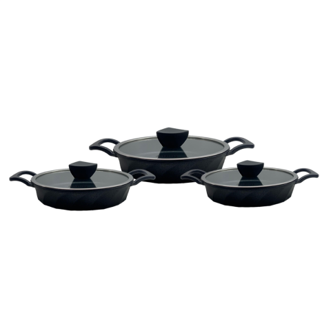 Amboss Vento 6 Parça Yanmaz Yapışmaz Titanyum Kaplama Sahan Seti 18-20-22 cm