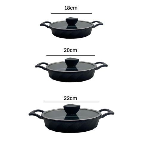 Amboss Vento 6 Parça Yanmaz Yapışmaz Titanyum Kaplama Sahan Seti 18-20-22 cm