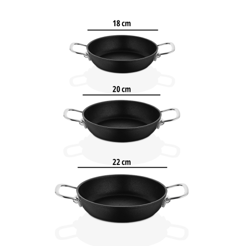 Amboss Dark 3 Parça Yanmaz Yapışmaz Titanyum Kaplama Sahan Seti