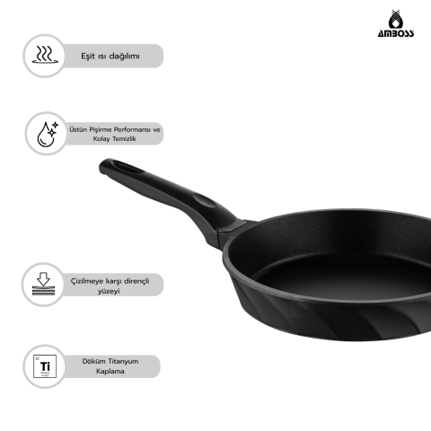 Amboss Mihfer 12 Parça Döküm Tencere Sahan Tava Çeyiz Seti