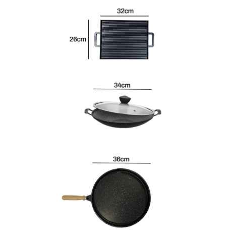 Amboss Elegance 17 Parça Döküm Tencere Tava Sahan Çeyiz Seti