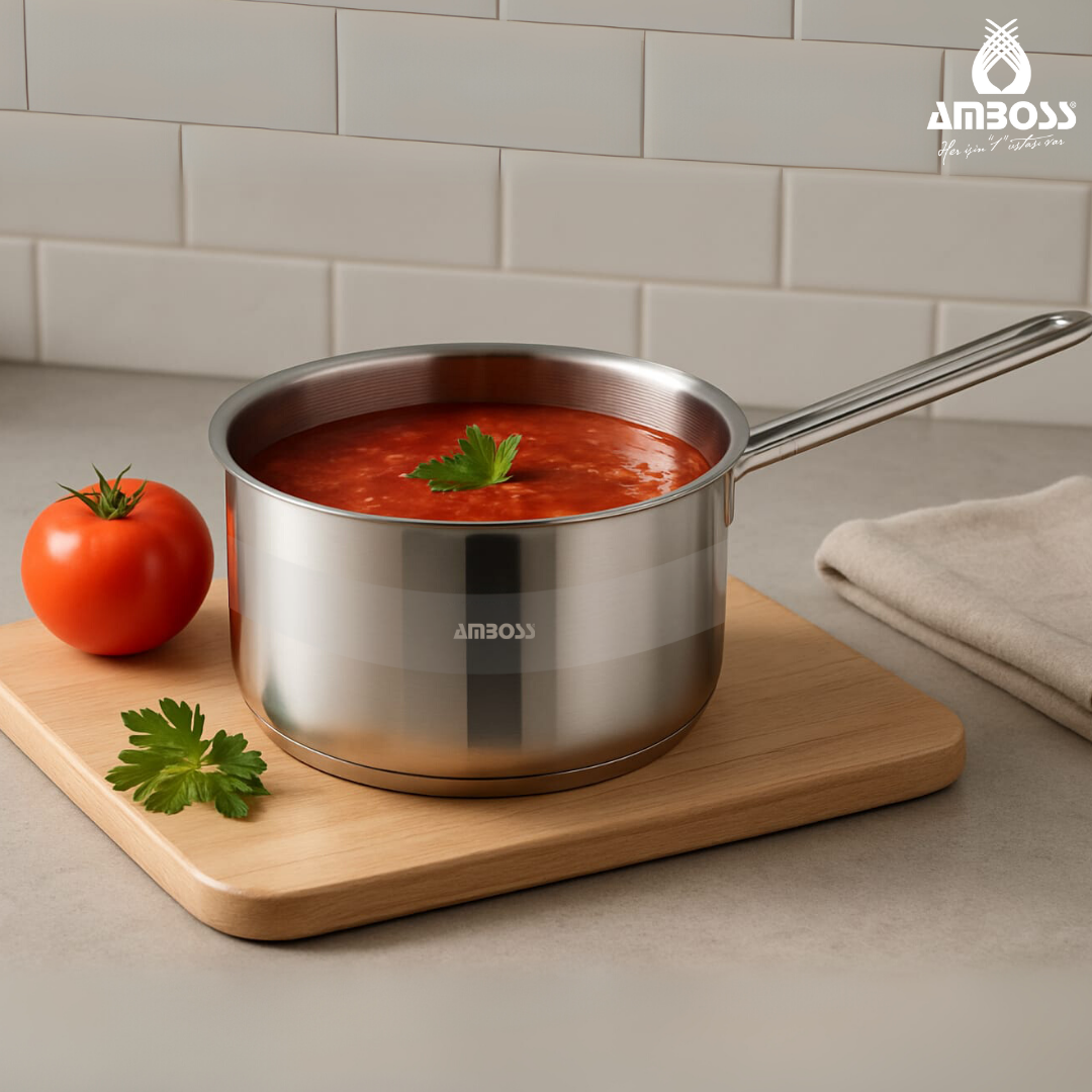 Amboss Saphire Paslanmaz Çelik Tüm Ocaklara Uygun 18 Cm Sosluk Sütlük