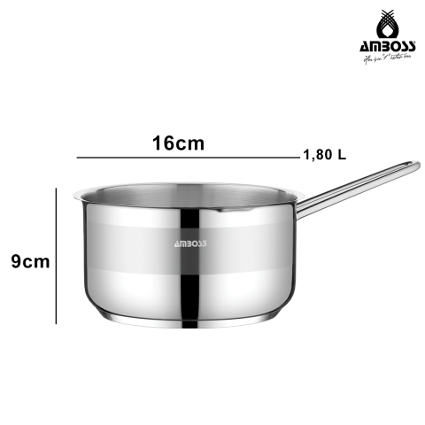 Amboss Saphire Paslanmaz Çelik Tüm Ocaklara Uygun 16 Cm Sosluk Sütlük