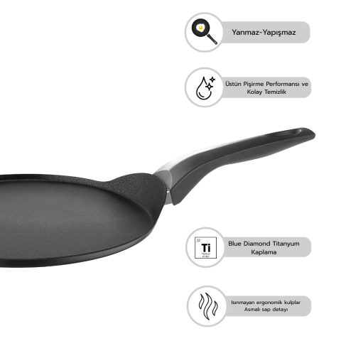 Amboss Storm 26 cm Titanyum Kaplama Krep ve Pankek Tavası