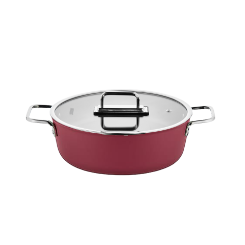 Amboss Anyolin 7 Parça Titanyum Kaplama Tencere Tava Seti (Bordo)