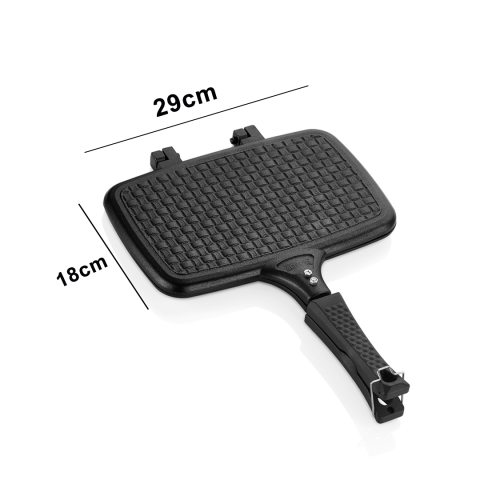 Amboss Vento Döküm Ocak Üstü Tost Makinesi – Siyah