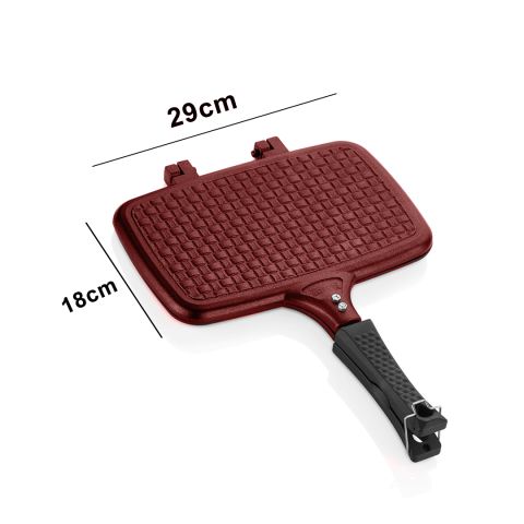 Amboss Vento Döküm Ocak Üstü Tost Makinesi – Kırmızı