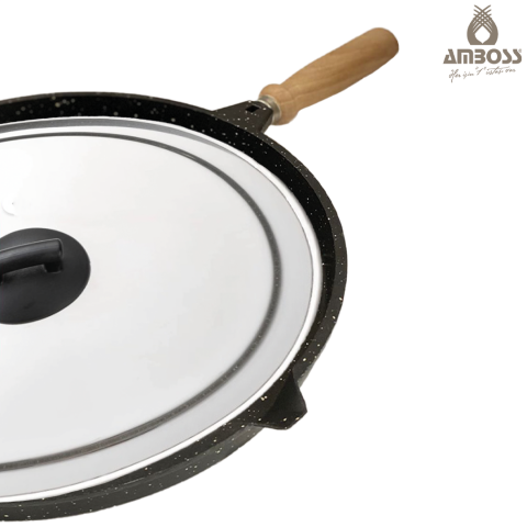 Amboss Vento Döküm 36 cm Kapaklı Balık Tavası