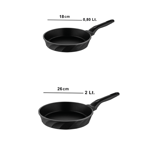 Amboss Vento 2 Parça Döküm 18-26 cm Tava Seti