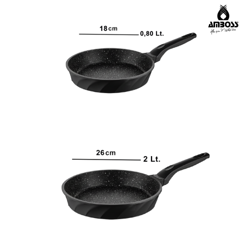 Amboss Vento 2 Parça Döküm 18-26 cm Tava Seti