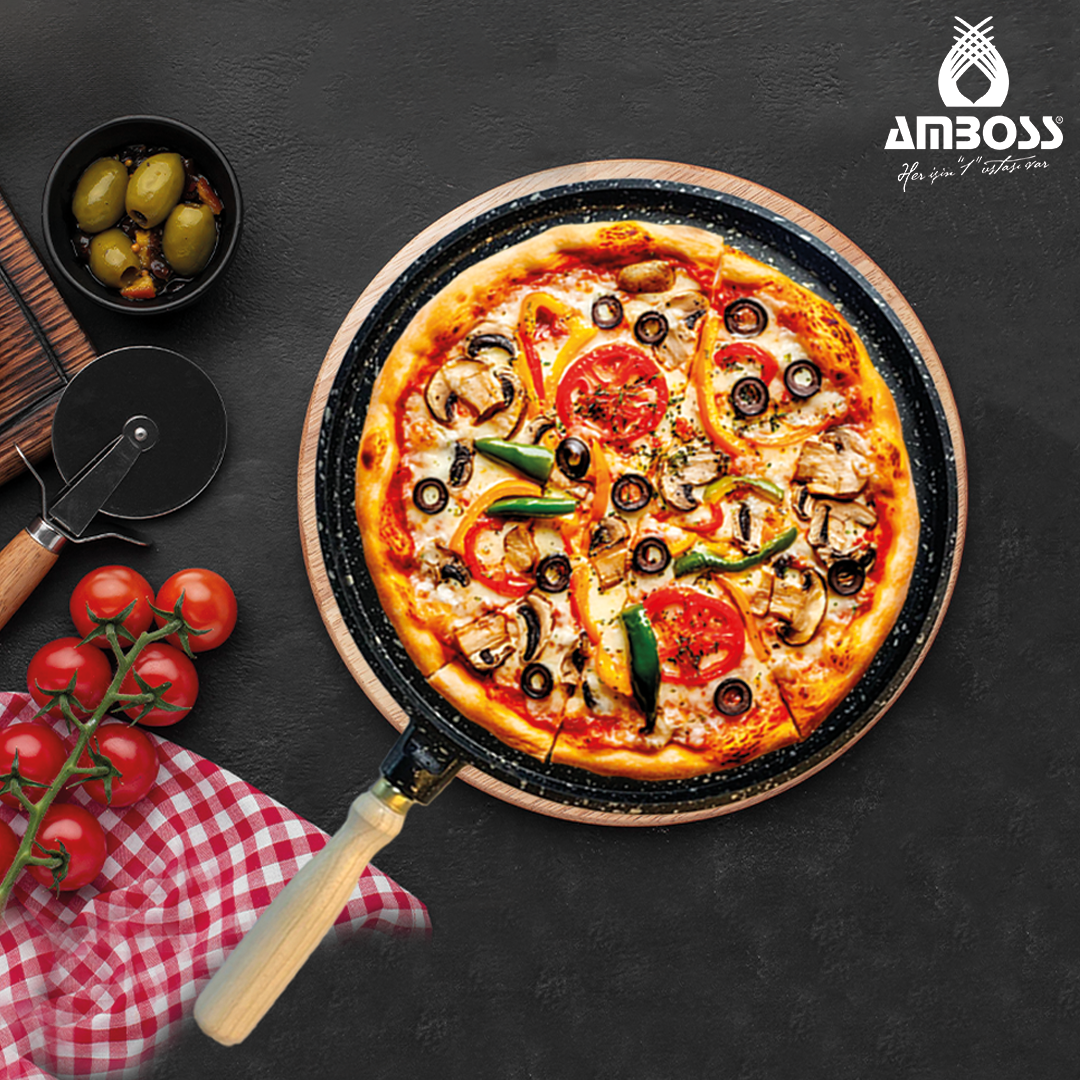 Amboss Vento Döküm 36 cm Pizza Gözleme Tavası