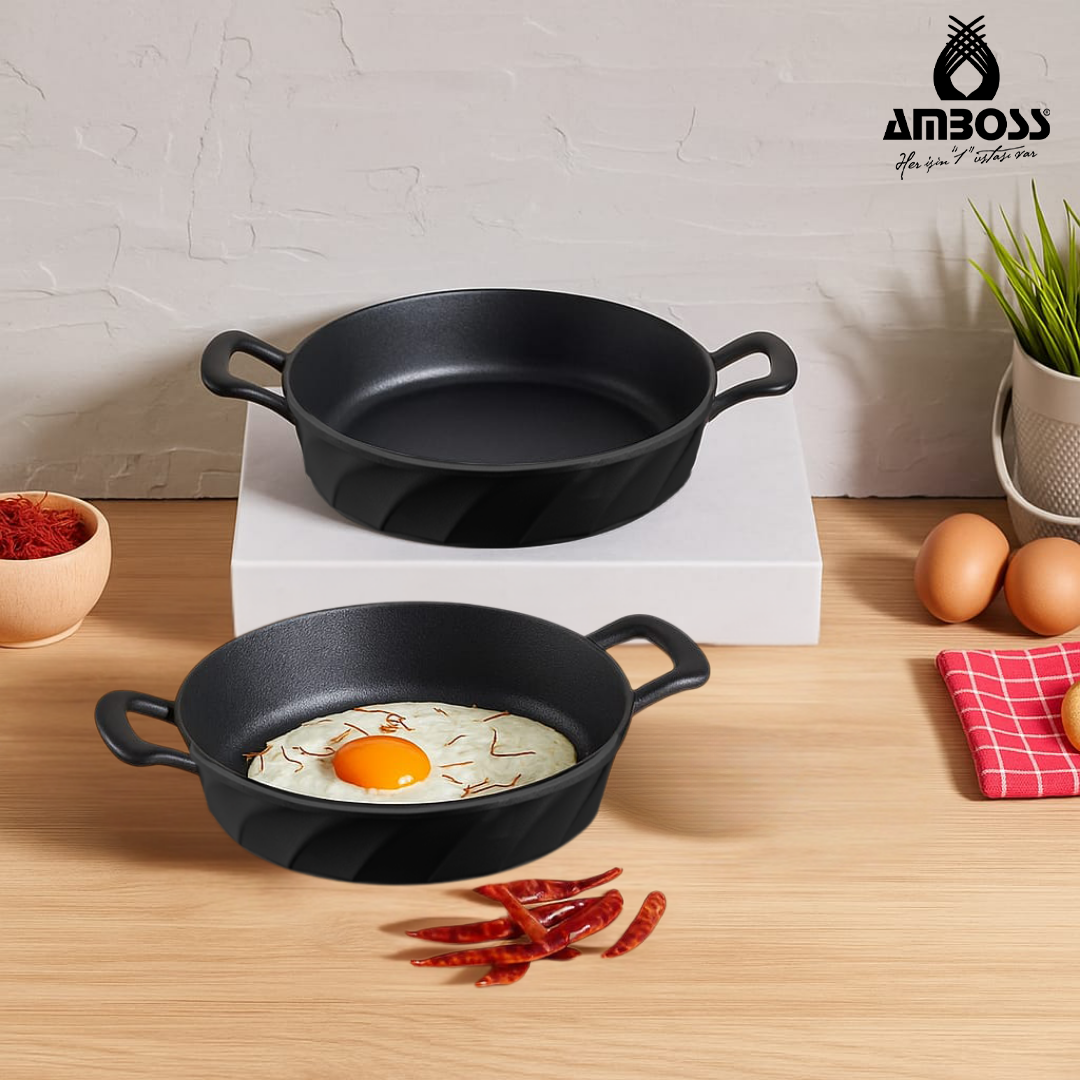 Amboss Vento 2 Parça Döküm 18-22 cm Sahan Seti-Tava Grubu-Amboss