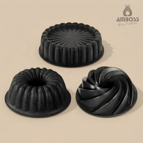 Amboss Mini Trio Döküm 3 Parça Mini Kek Kalıbı