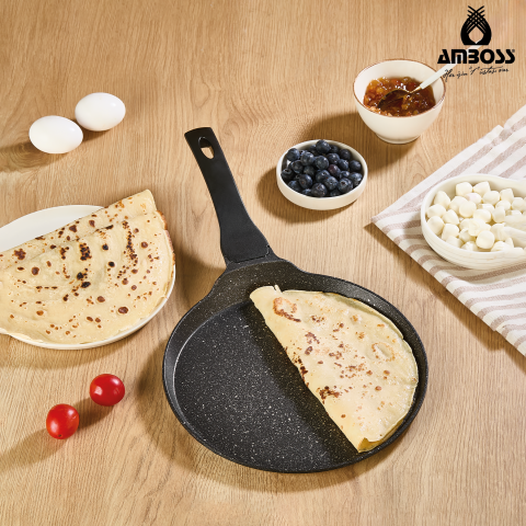 Amboss Vento Döküm Granit Kaplama 26 cm Krep Tavası