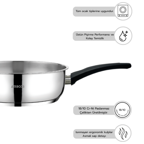 Amboss Elite 8 Parça Paslanmaz Çelik Saklama Kabı & Tava Seti