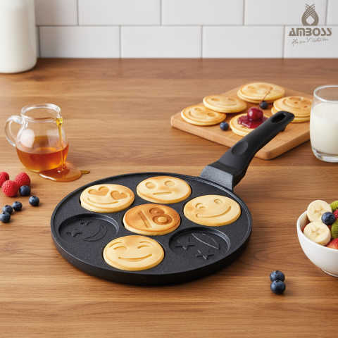 Amboss Vento Emoji Döküm Pankek Tavası