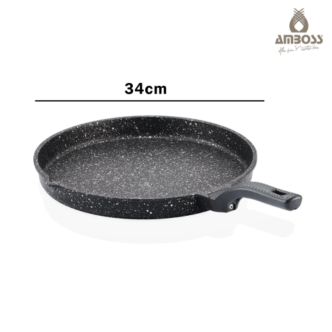 Amboss Döküm Granit Kapaklı Balık Tavası 34 cm