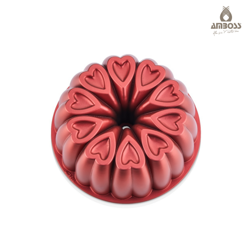 Amboss Ametist 2 Parça Döküm Kek Kalıbı ( Kırmızı )