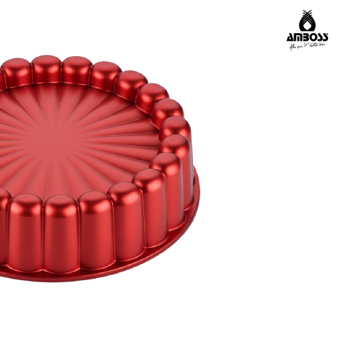 Amboss Ametist 26 cm Döküm Tart Kalıbı ( Kırmızı )