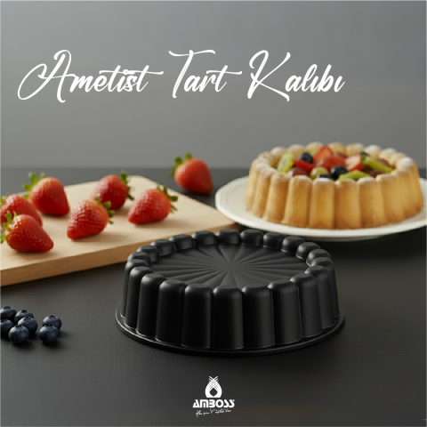 Amboss Ametist 26 cm Döküm Tart Kalıbı