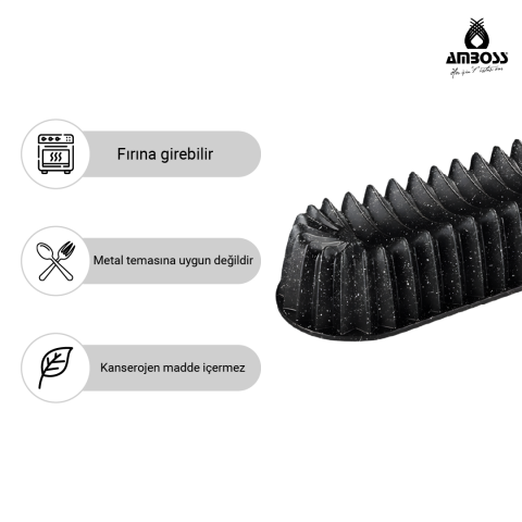 Amboss Rosa Döküm Baton Kek Kalıbı 34x12 cm