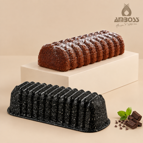 Amboss Rosa Döküm Baton Kek Kalıbı 34x12 cm