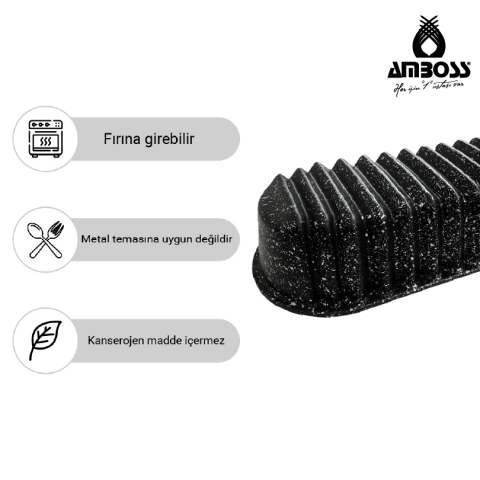 Amboss Rosa Döküm Baton Kek Kalıbı 34x12 cm