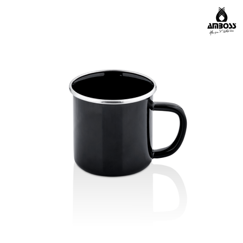 Amboss Crispella Emaye Kupa Bardak – Siyah