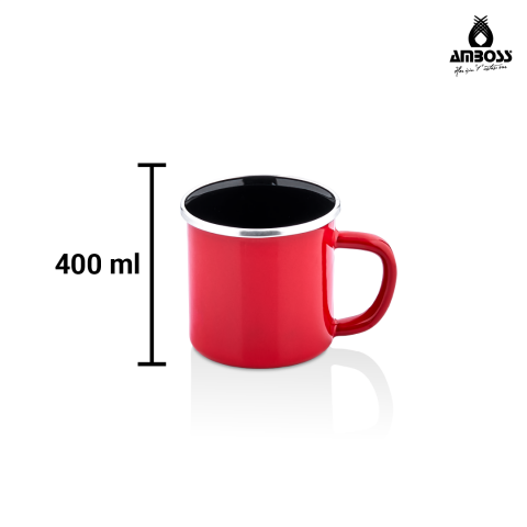 Amboss Crispella Emaye Kupa Bardak – Kırmızı