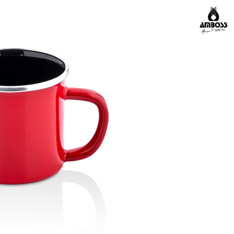 Amboss Crispella Emaye Kupa Bardak – Kırmızı