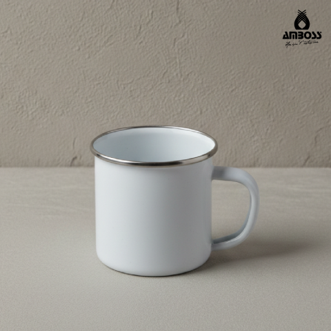 Amboss Crispella Emaye Kupa Bardak – Beyaz