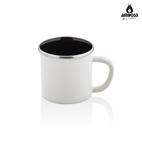 Amboss Crispella Emaye Kupa Bardak – Beyaz