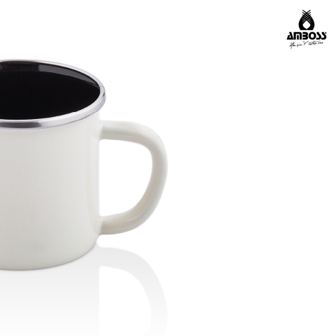 Amboss Crispella Emaye Kupa Bardak – Beyaz