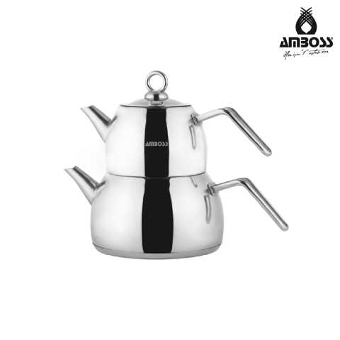 Amboss Viventea 4 Parça Paslanmaz Çelik Orta Boy Çaydanlık